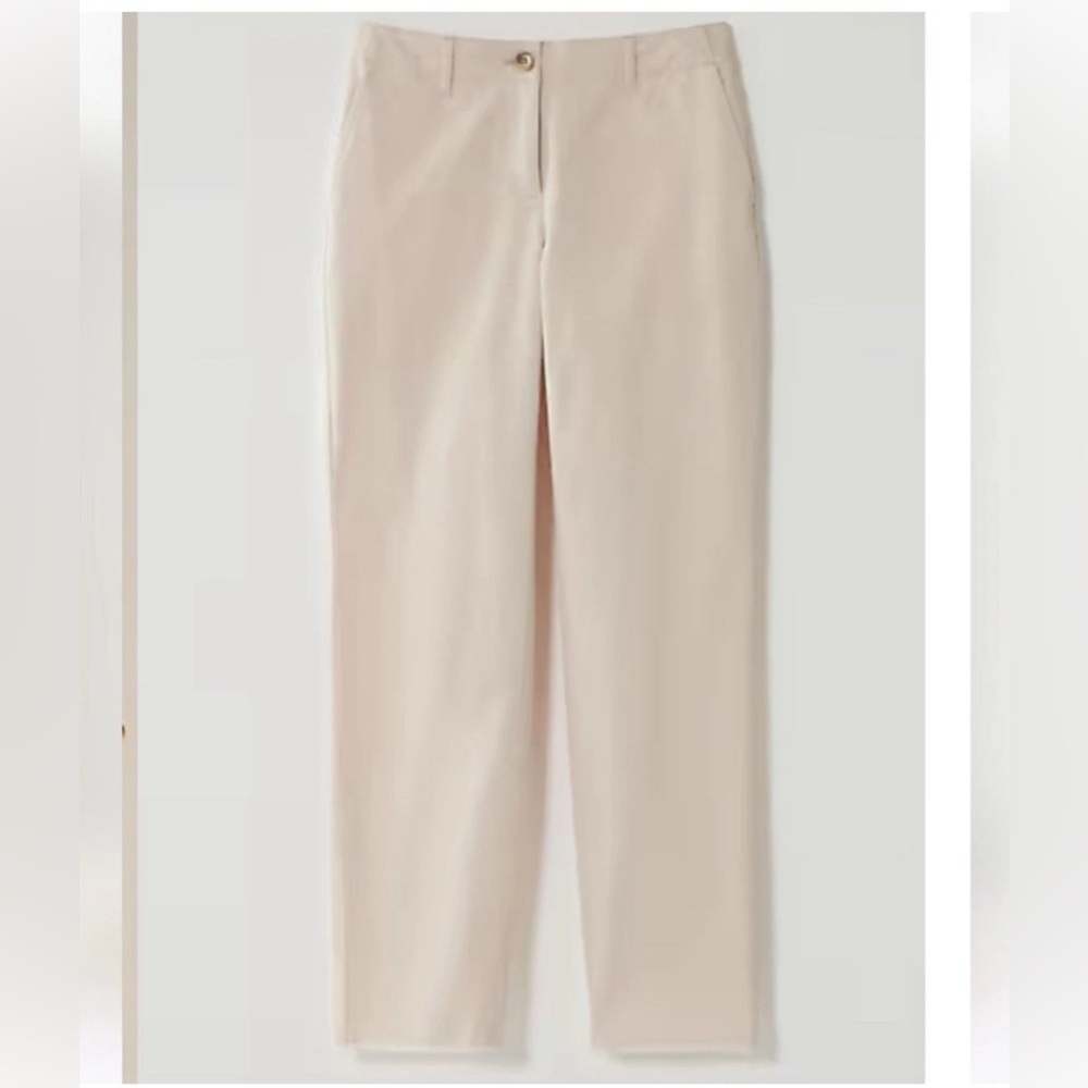 New J. Jill 14 Petite Chino Fringe Hem Blush Pink Pima Women Pants - Picture 4 of 11